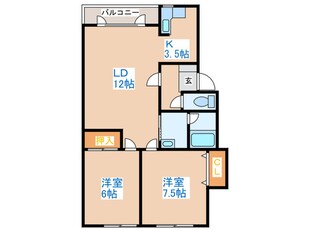 西野パ－クマンションＡの物件間取画像